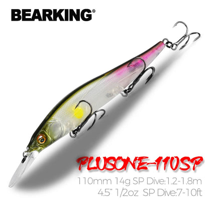 Bearking professional Wobbler 110mm 14g Dive 1.8m SP Fishing Lures Artificial Bait Predator Tackle jerkbaits for pike and bass