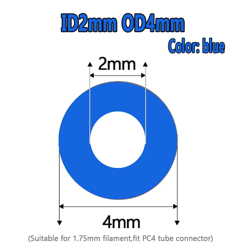 Tubo de PTFE de 1 metro, 1 mm, 2 mm, 3 mm, 4 mm, 6 mm y 8 mm para piezas de impresora 3D, tubo Bowden con cabezal en J