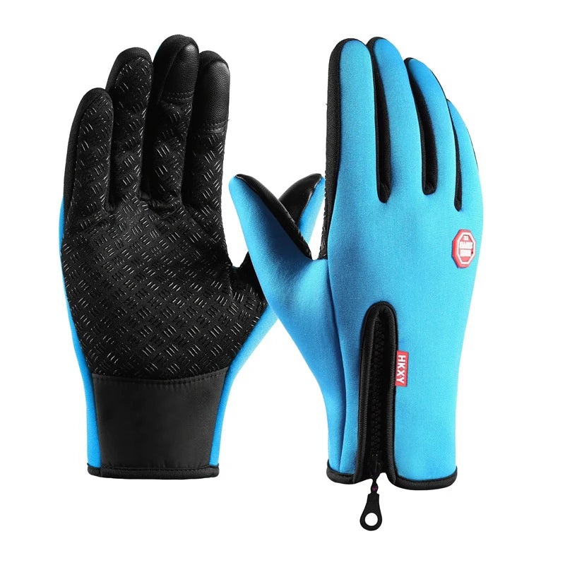 Guantes cálidos de invierno para hombres y mujeres, impermeables y agradables para la piel, con pantalla táctil, adecuados para ciclismo y esquí