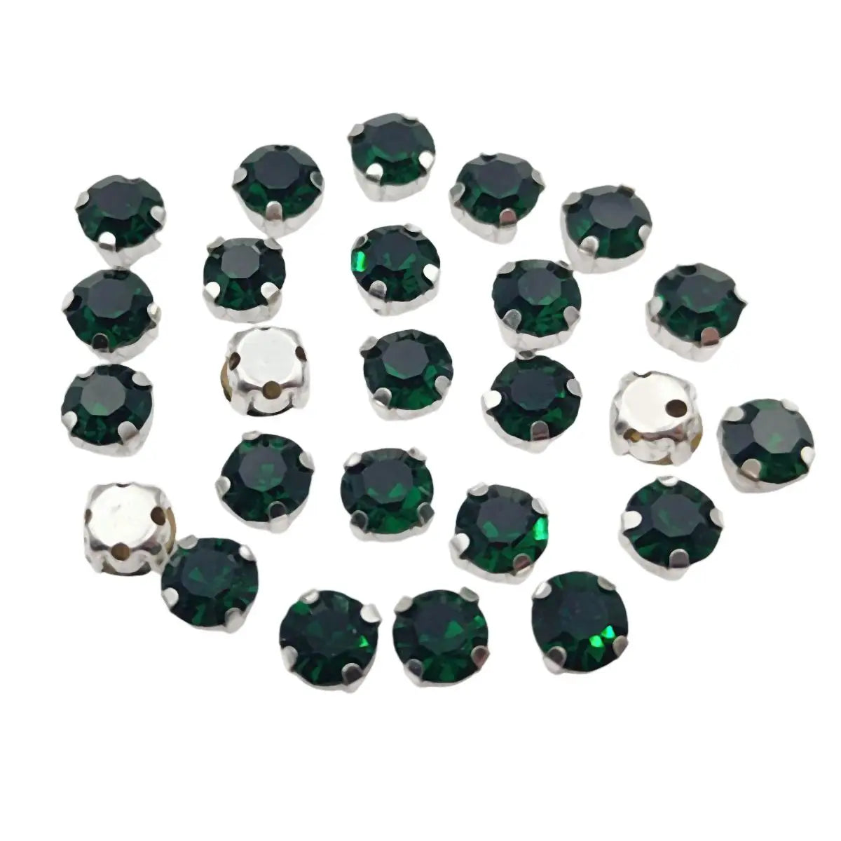 Glass Rhinestones! Round Shape With Claw Sew On Crystal Stone Strass Diamond Metal Base Buckle For Clothes Decorating