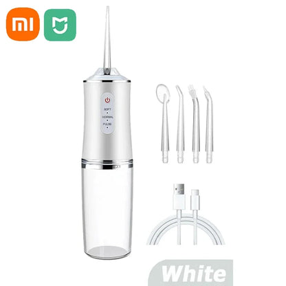 Irrigador bucal eléctrico inteligente Xiaomi MIJIA, irrigador bucal con carga USB, 4 chorros, 3 modos, limpiador dental con chorro de agua