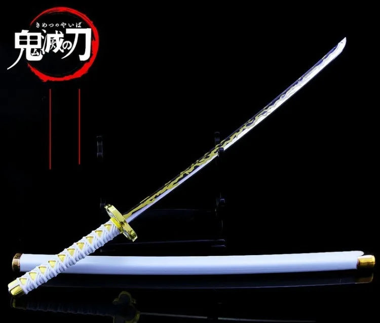 Espada Demon Slayer Espadas Katana Reales Espadas Demon Slayer Cosplay Accesorios de Metal Arma Anime Batalla Lista Sin Vanguardia Decoración de Dormitorio