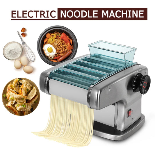 GZZT Electric Noodle Machine Multifunctional Pasta Maker Stainless Steel 2/3/4 Blades Household Commercial Dough Roller Press