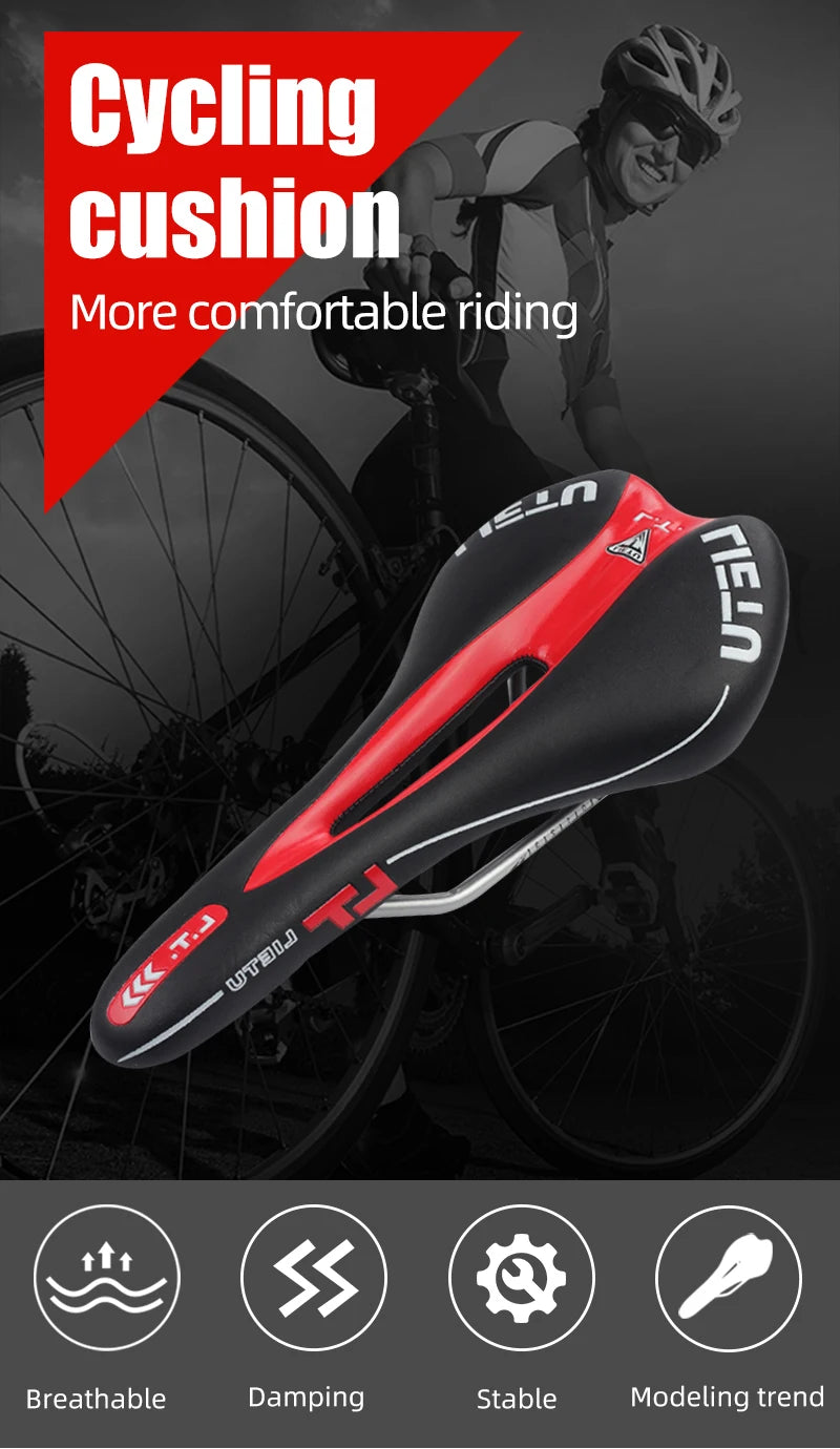 LIETU Bicycle Saddle MTB Road Bike Cycling Silicone Skid-proof Saddle Seat Silica Gel Cushion Seat Leather Front Seat Mat