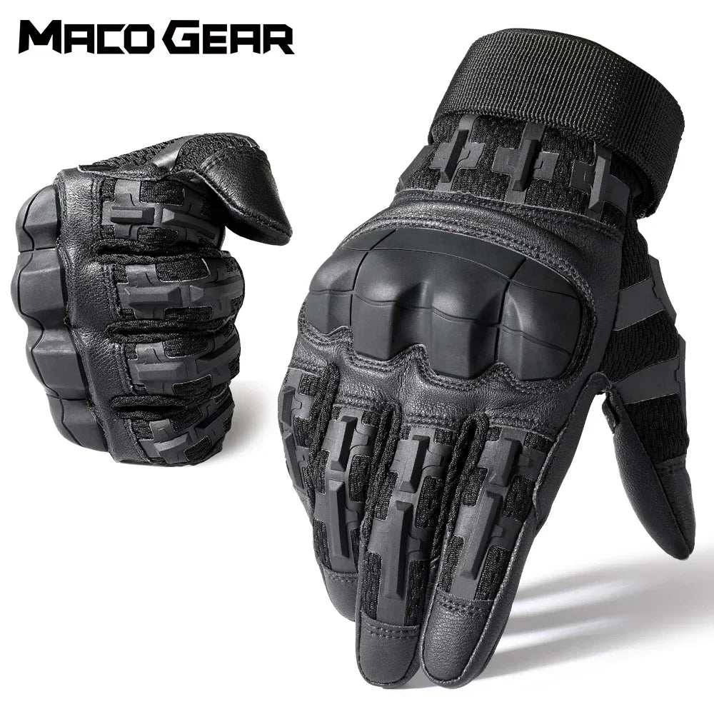 Guantes tácticos con pantalla táctil y carcasa rígida para caza al aire libre, airsoft, combate, tiro, senderismo, ciclismo, deportes, cuero sintético, equipo antideslizante