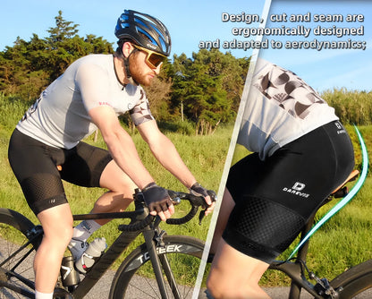 Pantalones cortos de ciclismo DAREVIE para hombre Pantalones cortos de ciclismo con almohadilla de gel 3D para 6 horas de ciclismo para hombre Pantalones cortos Bretelle Pro Ciclismo Ciclismo de montaña en carretera