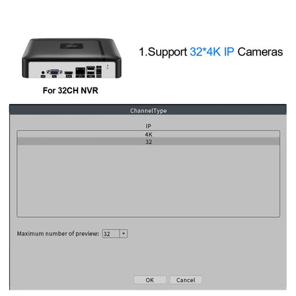 Smar H.265 CCTV NVR 8CH 9CH 16CH 32CH For 5MP 4K IP Camera Support Face Detection Email Alart Video DVR Recorder XMEYE APP Onvif