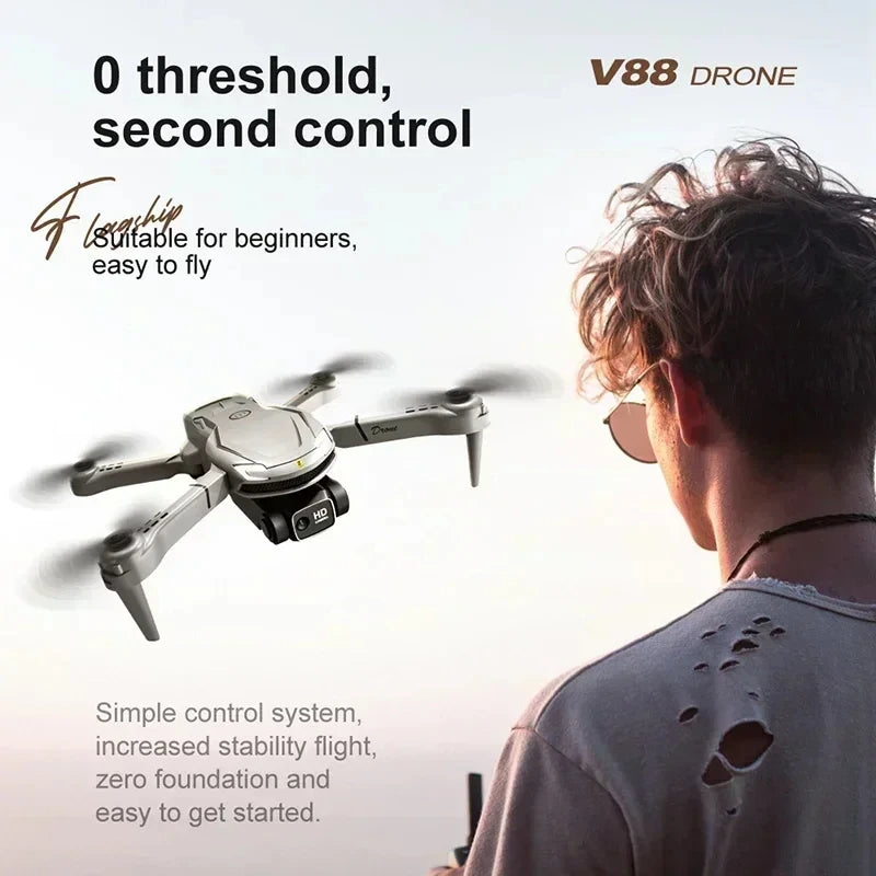 Dron Xiaomi V88 8K de alta definición con cámara dual, antivibración, cámara 4K, evitación de obstáculos inteligente, profesional, 15000 m