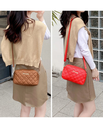 Bolso bandolera pequeño con borlas para mujer, tendencia 2024, bolso de hombro con bordado de Lingge para mujer, bolso cruzado con cadena de moda para mujer