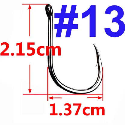 100/50/25 pcs Iseama Carp Fishing Hook Offset Circle Hook Single Fly Fishing Jig Hook Barbed sea Fishhook Tackle Accessories