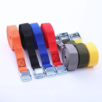 5M Pressure Buckle Straps Heavy Luggage Fixing Adjustable Binding Belt Rope Tensioner Self Defense Lifesaving Buckle Safety Rope