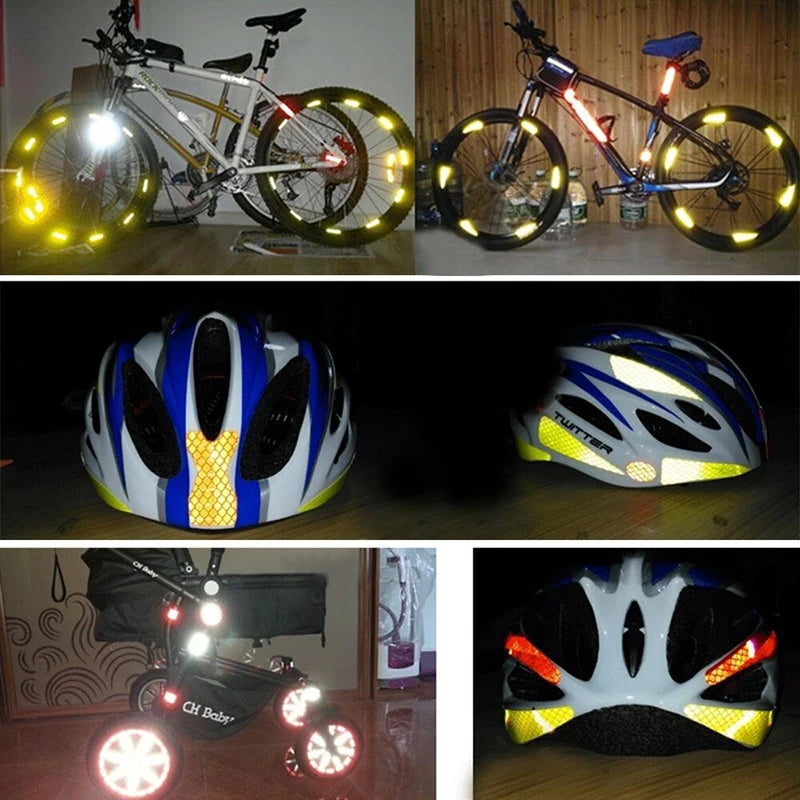 5cm*3M Reflective Car Stickers Outdoor Waterproof Warning Tapes White Red Fluorescent Yellow Reflectors Safety Strip For Bicycle