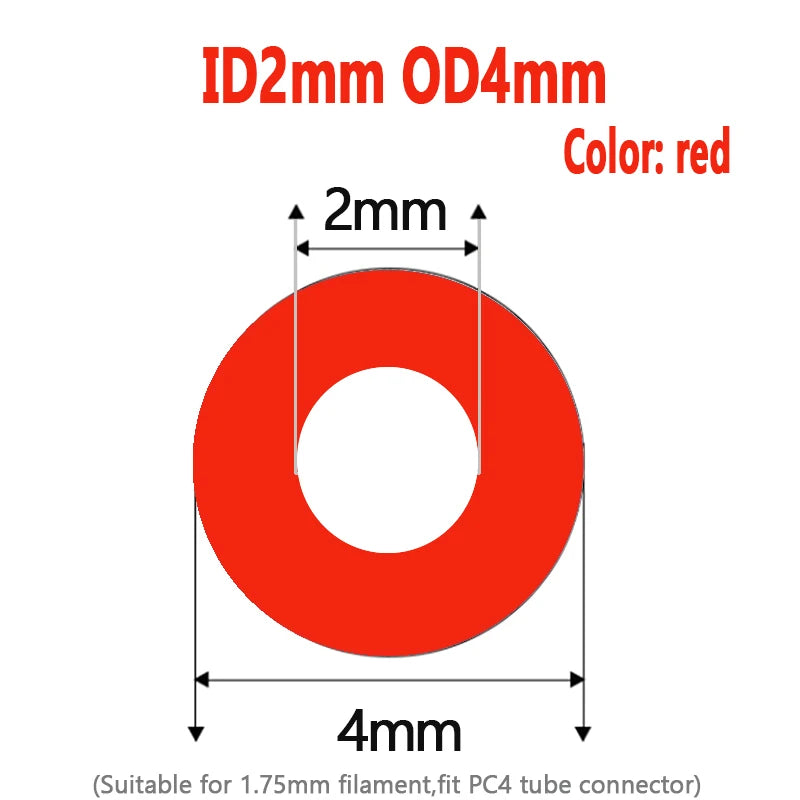 Tubo de PTFE de 1 metro, 1 mm, 2 mm, 3 mm, 4 mm, 6 mm y 8 mm para piezas de impresora 3D, tubo Bowden con cabezal en J