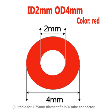 Tubo de PTFE de 1 metro, 1 mm, 2 mm, 3 mm, 4 mm, 6 mm y 8 mm para piezas de impresora 3D, tubo Bowden con cabezal en J