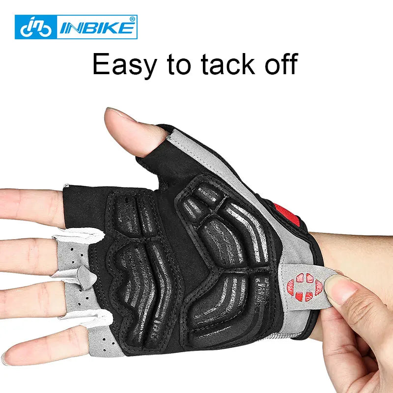 INBIKE Shockproof GEL Pad Cycling Gloves Half Finger Sport Gloves Men Women Summer Bicycle Gym Fitness Gloves MTB Gloves IF239