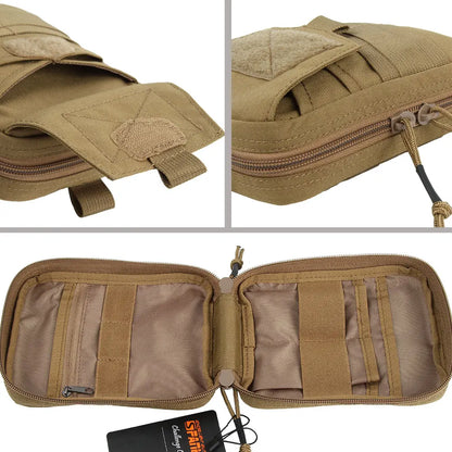 Tactical EDC Molle Pouch Waist Pack Utility Pouches Multifunction Double Zipper Waist Bag Hunting Tool Pouch