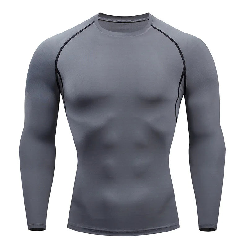 Camiseta deportiva de alta calidad para hombre, para fitness, MMA, gimnasio, trote, compresión, transpirable, antierupciones, integral, Dry Fit