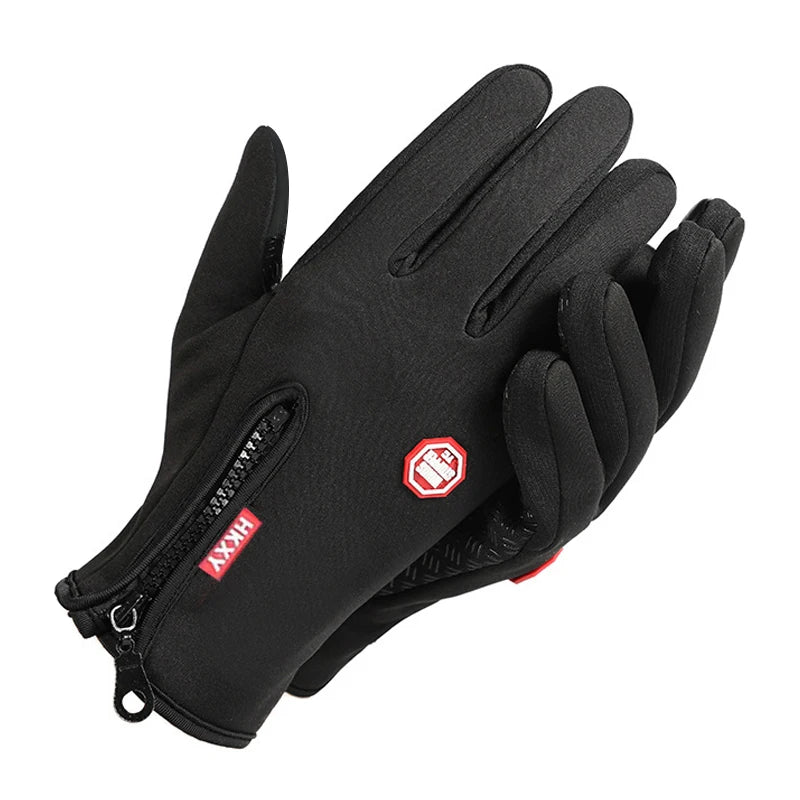 Guantes cálidos de invierno para hombres y mujeres, impermeables y agradables para la piel, con pantalla táctil, adecuados para ciclismo y esquí