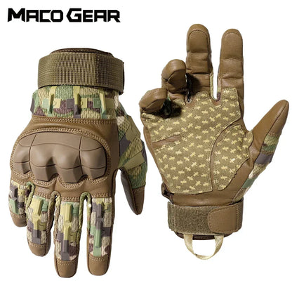 Guantes tácticos con pantalla táctil y carcasa rígida para caza al aire libre, airsoft, combate, tiro, senderismo, ciclismo, deportes, cuero sintético, equipo antideslizante