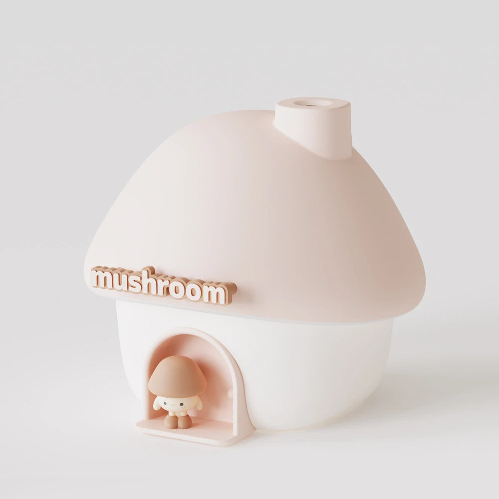 Mushroom House Humidifiers Home Mini Essential Oils Aromatherapy Diffuser Cute Mushroom Doll with Clourful Ambient Night Lights