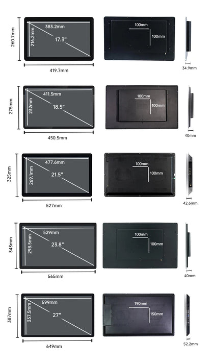 TouchWo 21.5 23.8 27 Inch Touch Screen Monitor Pc Touchscreen Monitor Industrial Android Window 10 All In One Pc For Commercial