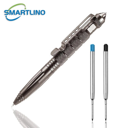 High Quality Metal Self Defense Tactical Pen School Student Office Ballpoint Pens Emergency Glass Breaker Survival Supplies