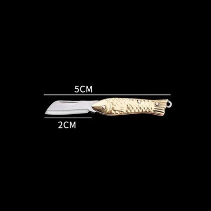 Mini Brass Folding Knife Sharp Delicate Knife Gift Outdoor Carry Key Chain Pendant Pocket Knife Self-defence Delivery Tools