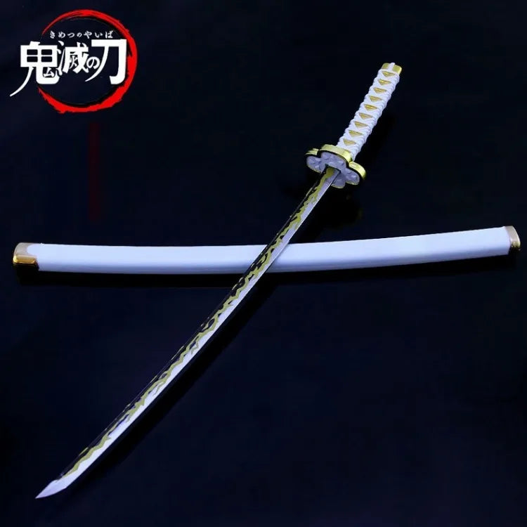 Espada Demon Slayer Espadas Katana Reales Espadas Demon Slayer Cosplay Accesorios de Metal Arma Anime Batalla Lista Sin Vanguardia Decoración de Dormitorio