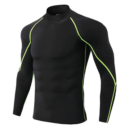 Men Sport T-shirt Quick Dry Bodybuilding Running Shirt Long Sleeve Compression Top Gym T Shirt Men Fitness Tight Rashgard