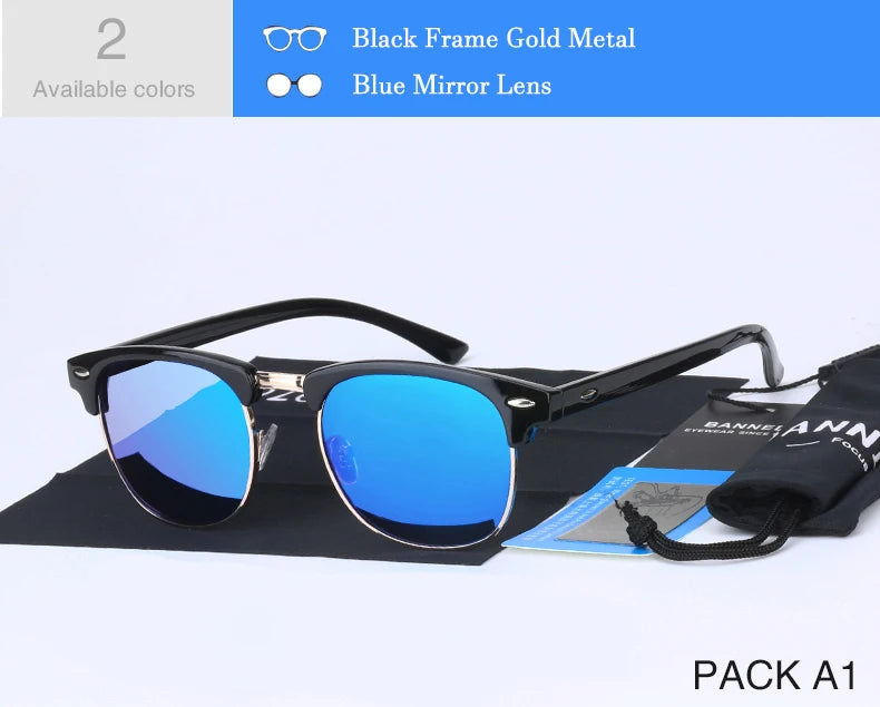 Gafas de sol polarizadas UV400 HD para hombre y mujer, gafas de sol clásicas de marca retro a la moda, gafas de sol con revestimiento para conducir, gafas de sol masculinas