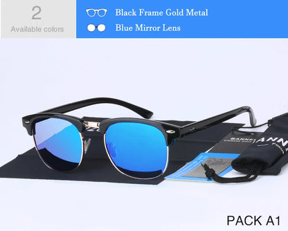 Gafas de sol polarizadas UV400 HD para hombre y mujer, gafas de sol clásicas de marca retro a la moda, gafas de sol con revestimiento para conducir, gafas de sol masculinas