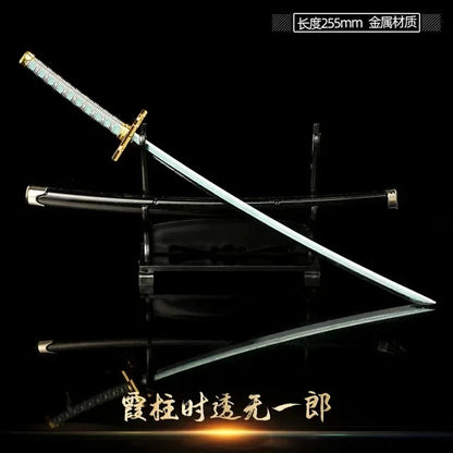 Demon Slayer Sword Real Katana Swords Demon Slayer Cosplay Metal Props Weapon Anime Battle Ready No Cutting Edge Bedroom Decor