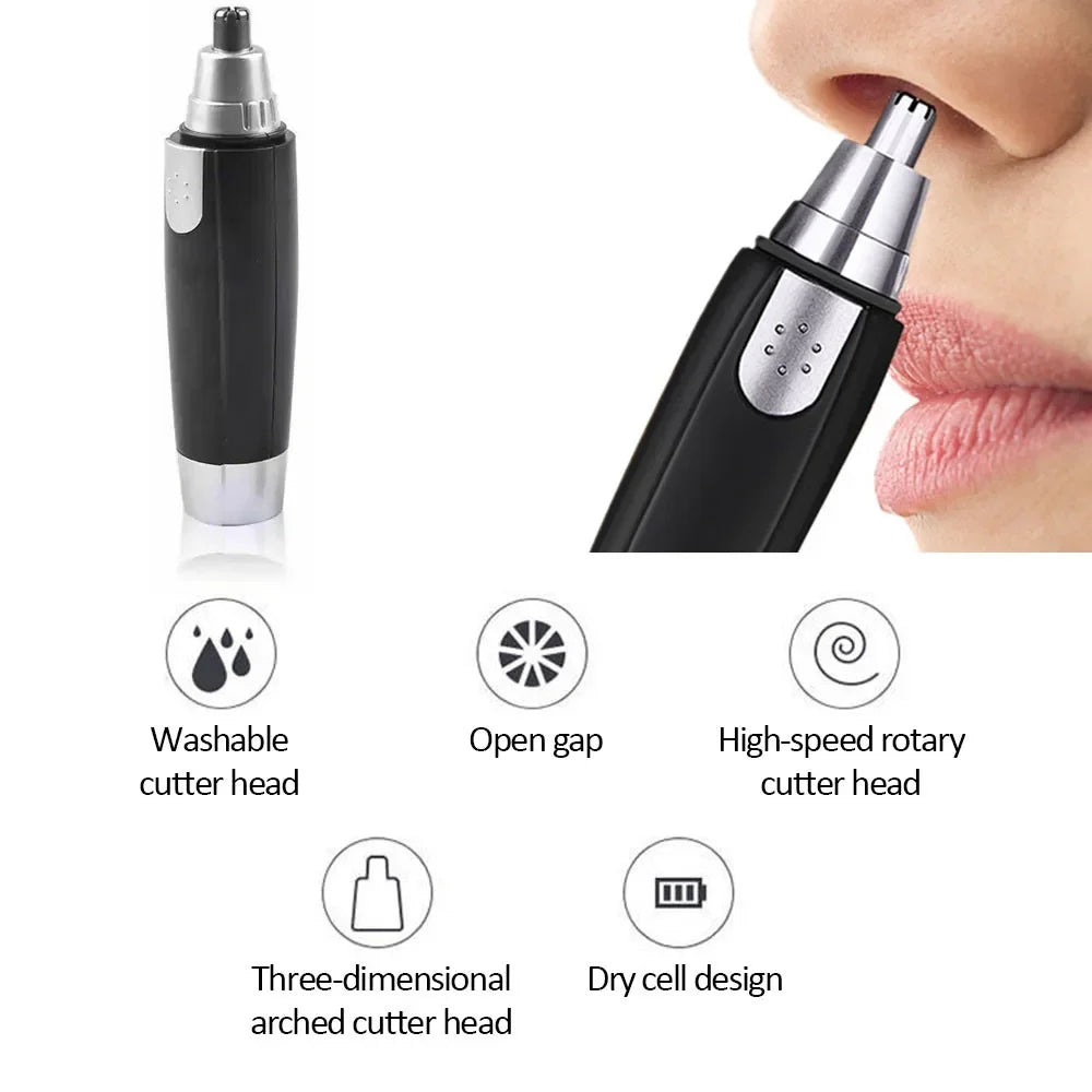 Electric Nose Hair Trimmer Implement Shaver Clipper Men Women Ear Neck Eyebrow Trimmer Shaver Man Clean Trimer Razor Remover Kit