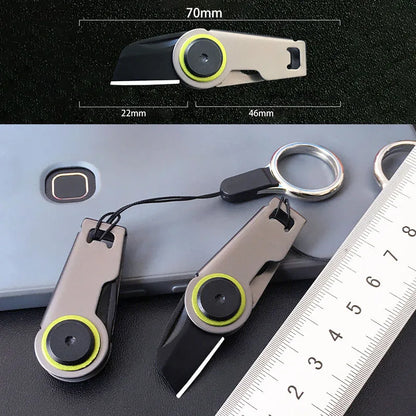 EDC Mini Folding Knife Outdoor Portable Open Delivery Tools Multi-function Camping Key Chain Pendant Pocket Knife Gift