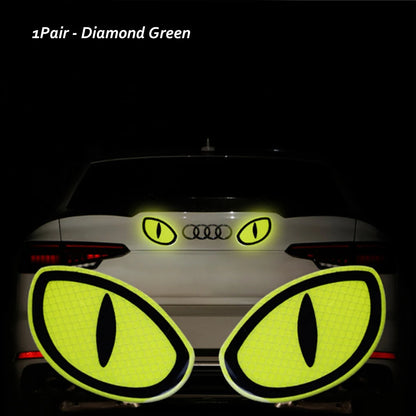 2Pcs Warning Car Reflective Safety Tape Sticker Cat-eye Reflective Sticker Car Sticker Reflective Strips Auto Truck Motorcycle